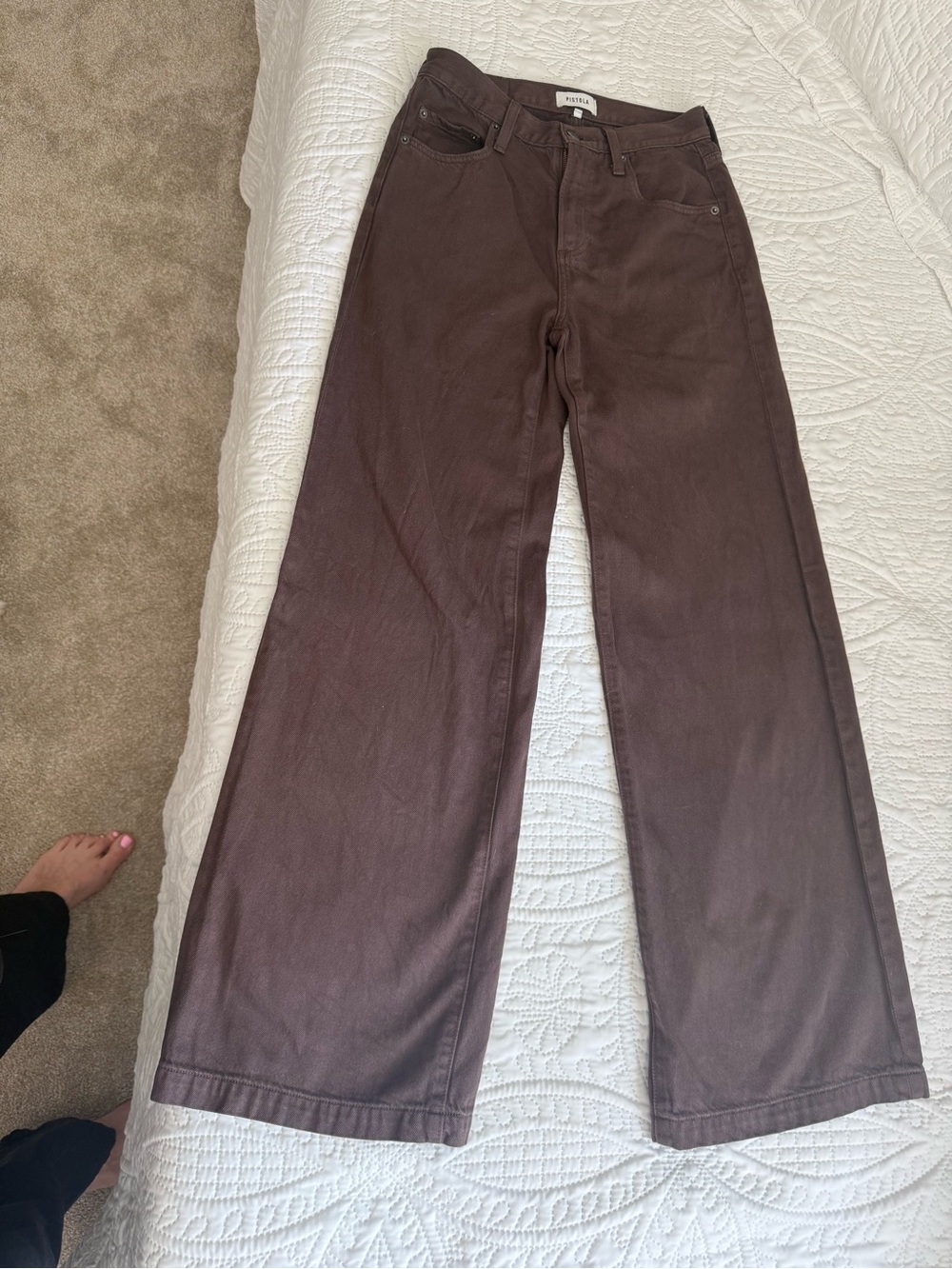 Pistola Wide Leg Brown Jeans